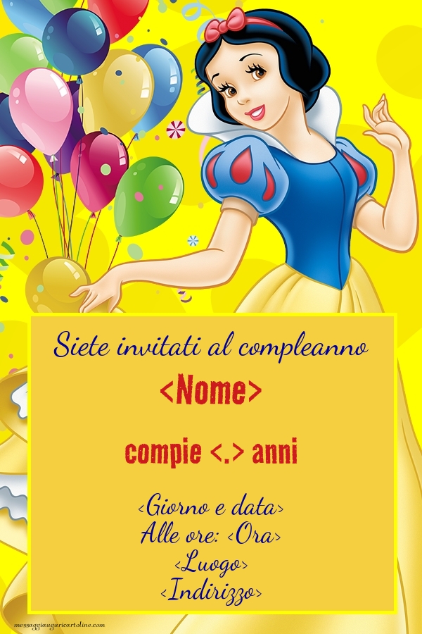 Inviti Personalizzati Di Compleanno Per Bambini