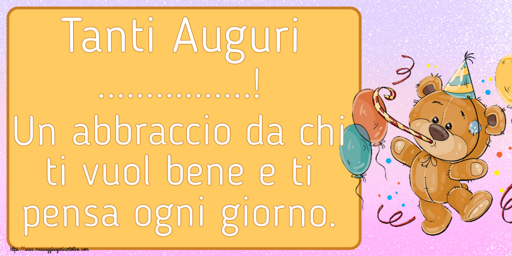 Teddy Con Palloncini Tanti Auguri Un Abbraccio Da Chi Ti Vuol