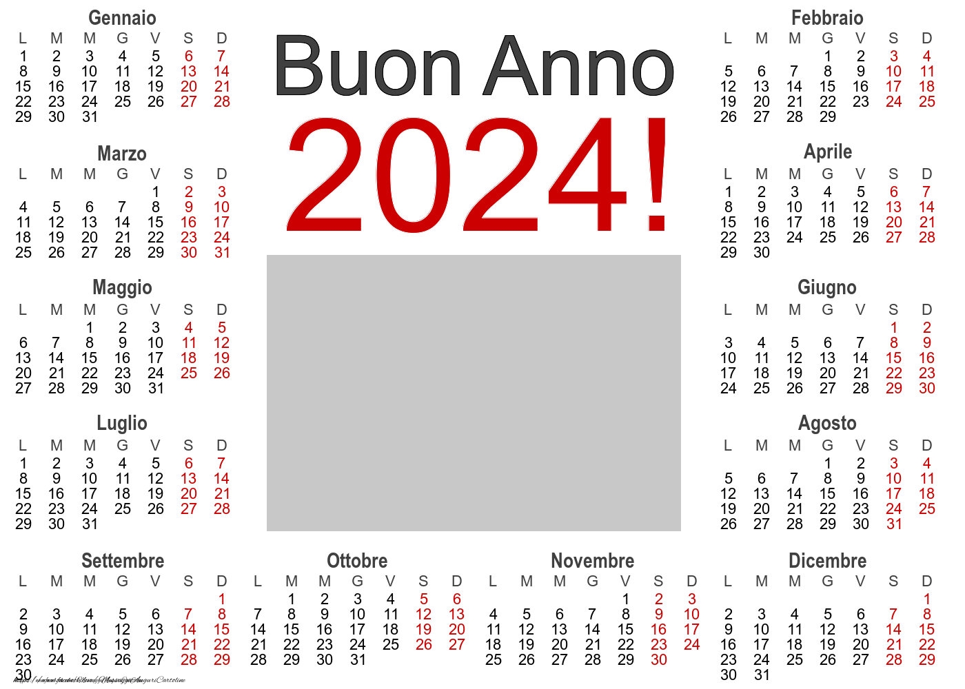 Calendario Con Foto - Buon Anno 2024! - Modello 0021 | Calendari ...