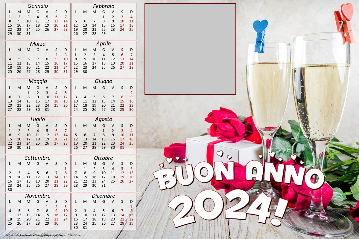 Calendario 2024 Con La Tua Foto Profilo Facebook - Modello 0016 ...